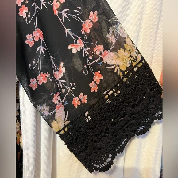 Mason & Belle Floral Black Kimono + Torrid Cami Lot - 1X 🖤 - Picture 10 of 16